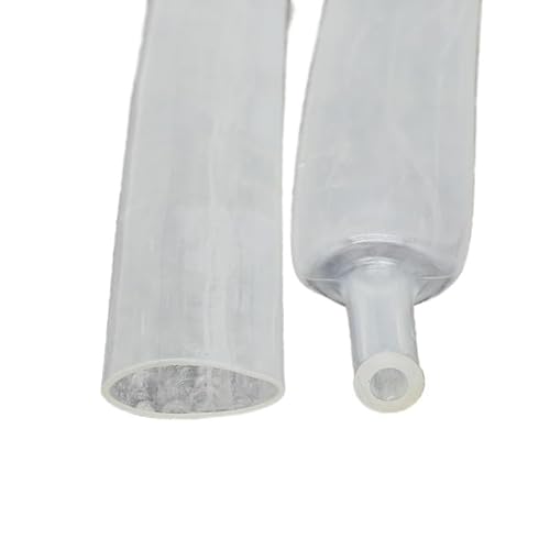 Dia 12.7/15.4/19.1/25.4/30/39/50 mm Doppelwandiger Schrumpfschlauch Dicker Kleber 3:1 Verhältnis Schrumpfschlauch Klebeleitung Wickeldraht Kit(Clear,Dia 15.4mm) von ERBER