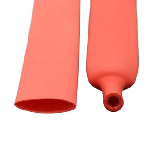 Dia 12.7/15.4/19.1/25.4/30/39/50 mm Doppelwandiger Schrumpfschlauch Dicker Kleber 3:1 Verhältnis Schrumpfschlauch Klebeleitung Wickeldraht Kit(Red,Dia 15.4mm) von ERBER