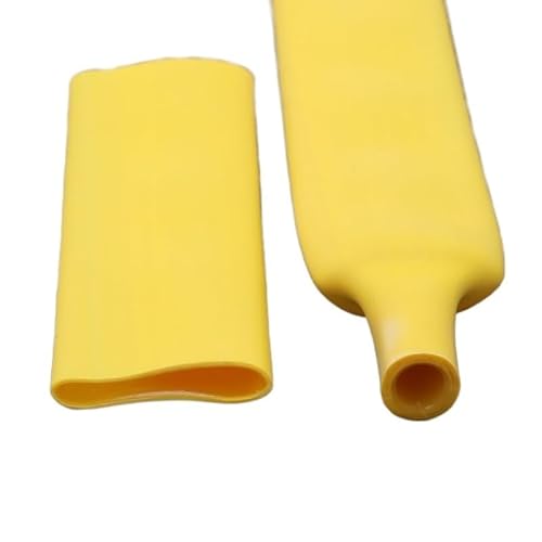 Dia 12.7/15.4/19.1/25.4/30/39/50 mm Doppelwandiger Schrumpfschlauch Dicker Kleber 3:1 Verhältnis Schrumpfschlauch Klebeleitung Wickeldraht Kit(Yellow,Dia 30mm) von ERBER
