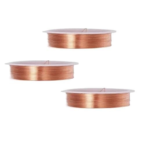 Emaillierter Kupferdraht 0,06 mm – 1,2 mm, 10 m – 100 m – Polyesterimid-isoliert for Transformator-/Spulenwicklung(0.5mm 10m,3 roll) von ERBER