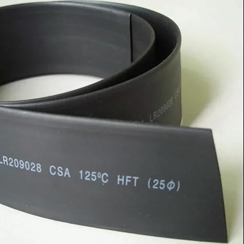 Schwarzer Schrumpfschlauch 2:1, 1–10 m, Durchmesser 0,6–210 mm, Polyolefin-Schlauch, Ummantelung, DIY-Wickeldraht, Reparaturkabelschutz(0.8mm,1 meter) von ERBER