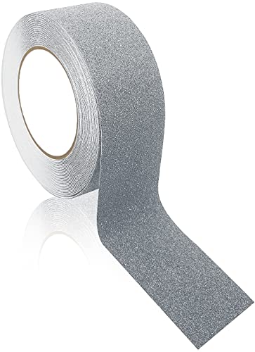 ERBI - Antir-Rutsch Klebeband [50mm x 10m] grau silber - wasserfest für den Innen- und Außenbereich - Anti Rutsch Streifen für Treppe, Leiter, Bad - Antirutsch Streifen, Antirutschband von ERBI