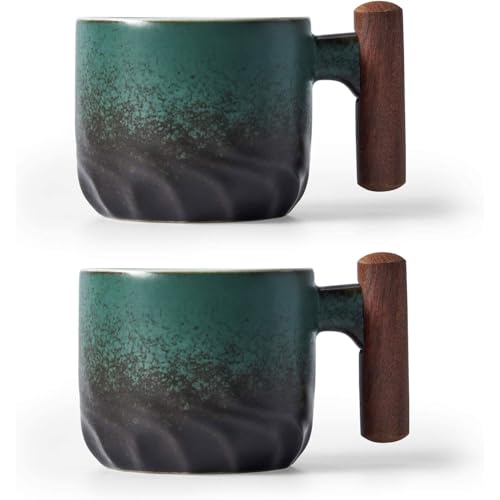 ERBO 2er Set Espressotassen 70 ml, Premium Espresso Tassen mit Henkel, Mini Teetasse Kaffeetasse aus Keramik, Kleine Espressotassen, Espresso Mokkatassen, Kaffeebecher für Espresso, Tee, Latte (Grün) ERBO 2er Set Espressotassen 70 ml, Premium Espresso Tassen mit Henkel, Mini Teetasse Kaffeetasse aus Keramik, Kleine Espressotassen, Espresso Mokkatassen, Kaffeebecher für Espresso, Tee, Latte (Grün) von ERBO