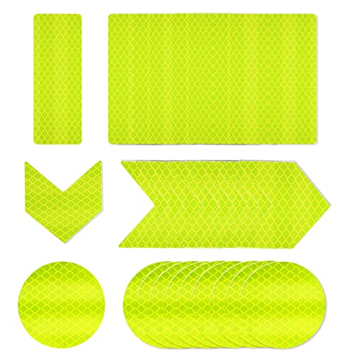 ERBO 30 Stück Warnung Reflektorband Selbstklebend, Reflektierende Aufkleber Nachtsichtbarkeit Warnklebeband, Reflektoren Aufkleber für Fahrrad, Motorrad, Helme, Kinderroller (Gelb,3 x 8 CM) ERBO 30 Stück Warnung Reflektorband Selbstklebend, Reflektierende Aufkleber Nachtsichtbarkeit Warnklebeband, Reflektoren Aufkleber für Fahrrad, Motorrad, Helme, Kinderroller (Gelb,3 x 8 CM) von ERBO