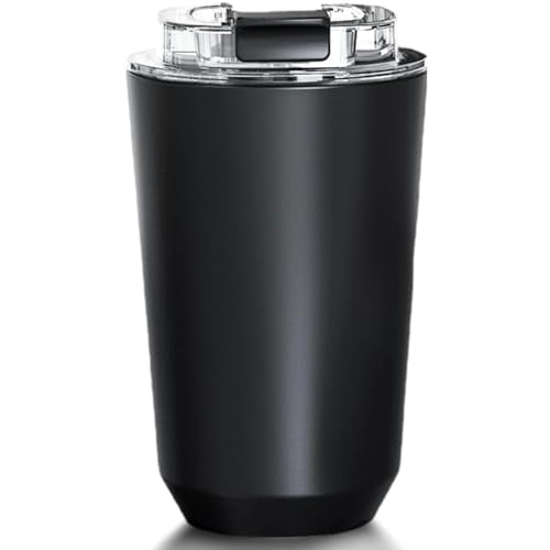 ERBO Thermobecher Kaffeebecher to Go, 380ml Auslaufsicher Mit Deckel, für Kaffee Tee Unterwegs, Schwarz von ERBO