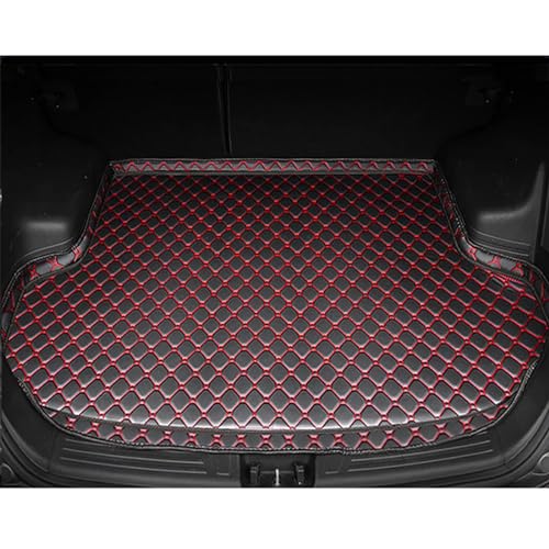 ERBRA Passgenaue Auto Kofferraum Schutzmatte für Audi A4 8W2 B9 8WH 8W5 2017-2019, Kratzfest rutschfest Kofferraumwanne Leder Schutzunterlage, Innere ZubehöR, C/Black-Red von ERBRA