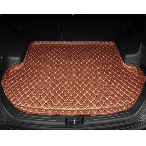 Passgenaue Auto Kofferraum Schutzmatte für Audi A4 8W2 B9 8WH 8W5 2017-2019, Kratzfest rutschfest Kofferraumwanne Leder Schutzunterlage, Innere ZubehöR, E/Brown von ERBRA