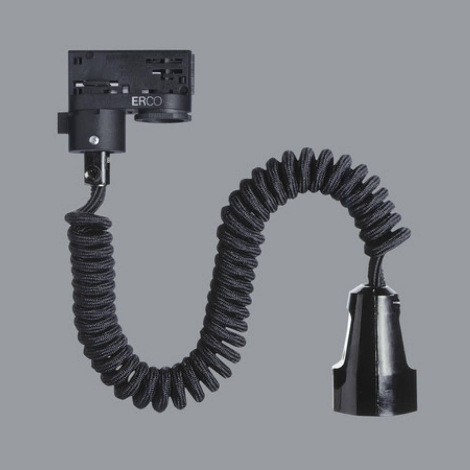 ERCO 3-Phasen-Adapter Leitung Schuko-Dose, schwarz von ERCO