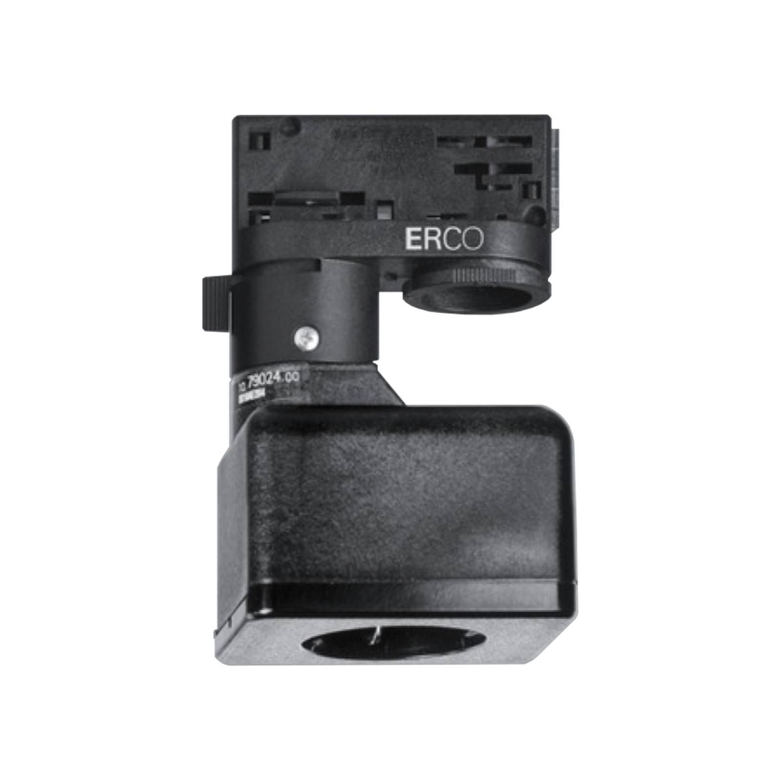 ERCO 3-Phasen-Adapter mit Schuko-Dose, schwarz von ERCO