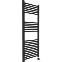 Elektrischer digitaler Handtuchwärmer 150 x 50 cm in Mattschwarz zur Wandmontage Ercos Elettra ASOPSD490005001500 matt-schwarz von ERCOS