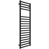 Hydraulischer Handtuchwärmer, quadratisches Modell, mattschwarz, 1500 x 500 mm Ercos Square ASSQAM490005001500 H1500 L500 INT470 von ERCOS