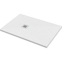 Rechteckige Duschwanne 70x100cm Ercos Serie Stone BPMAROSTON7010 Standard - Opak Weiß - Marmorharz von ERCOS