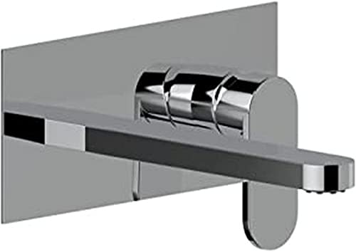 VERSILIA BTVERCLA12 ERCOS Außen-Set für Waschbecken, Wandmontage: Einzelplatte + Auslauf 225 mm + Hebel PLUMBING_FIXTURE, verchromt von ERCOS