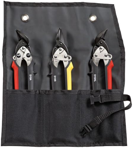 BESSEY ErdiIdeal-Scheren-Set Rolltasche DSET15, Rolltasche enthält 1x D15A 1 x D15S und 1 x D15L von BESSEY