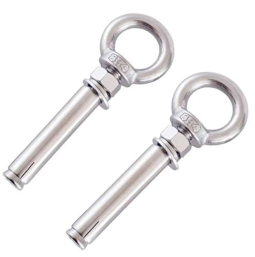 Dehnschraubenbolzen aus Edelstahl, Hochleistungs-Befestigungsanker, 2 Stück M16-Ringschrauben-Dehnschrauben for Mauerwerksbetonwände(M16x90mm) von ERERE