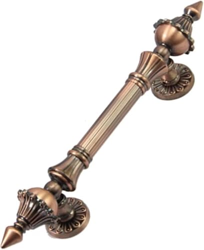 ERERE Türgriffe aus Zinklegierung, Zugstangen for Holz- und Innentüren, universelle Nachrüstbeschläge for Schieben, rustikaler Griff im Scheunenstil(Red Copper,34cm) von ERERE