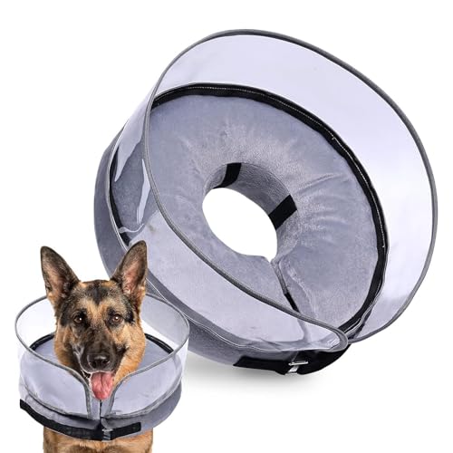 Aufblasbare Halskrause Hunde, Schutzkragen Hund mit Verstellbarer Schnalle, Halskrause Hund Leckschutz, für Genesung nach Operationen und Wunden, Blockiert Nicht die Sicht Aufblasbare Halskrause Hunde, Schutzkragen Hund mit Verstellbarer Schnalle, Halskrause Hund Leckschutz, für Genesung nach Operationen und Wunden, Blockiert Nicht die Sicht von ERFGT