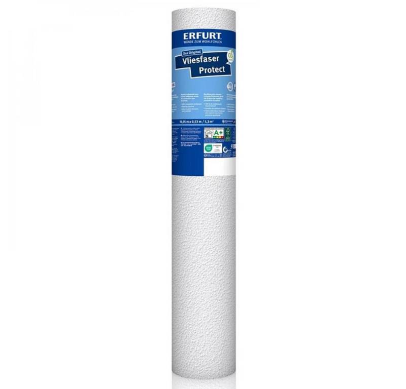 ERFURT Papiertapete Erfurt Vliesfaser Tapete Protect 208 weiß 10,05 x 53 cm überstreichb von ERFURT