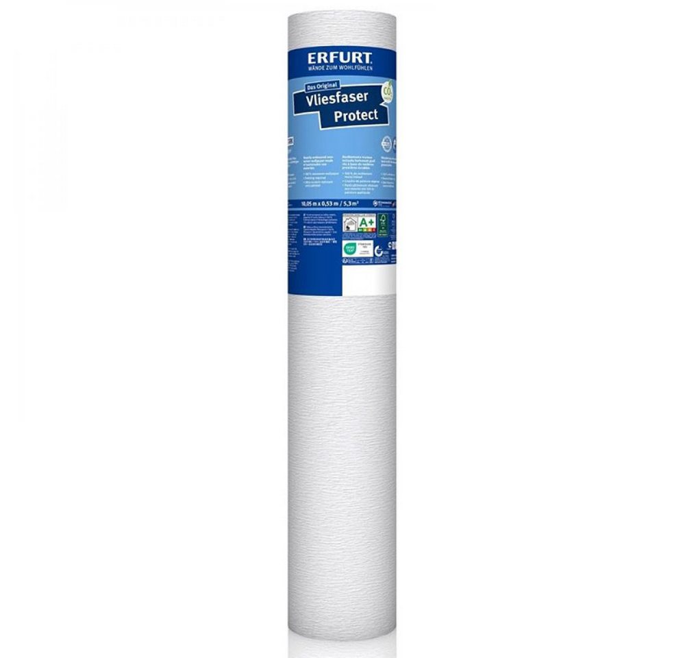 ERFURT Papiertapete Erfurt Vliesfaser Tapete Protect 213 weiß 10,05 x 53 cm überstreichb von ERFURT
