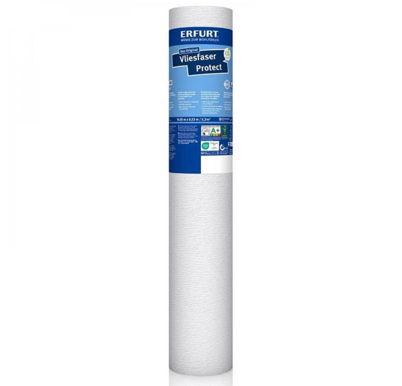 ERFURT Papiertapete Erfurt Vliesfaser Tapete Protect 213 weiß 10,05 x 53 cm überstreichb von ERFURT