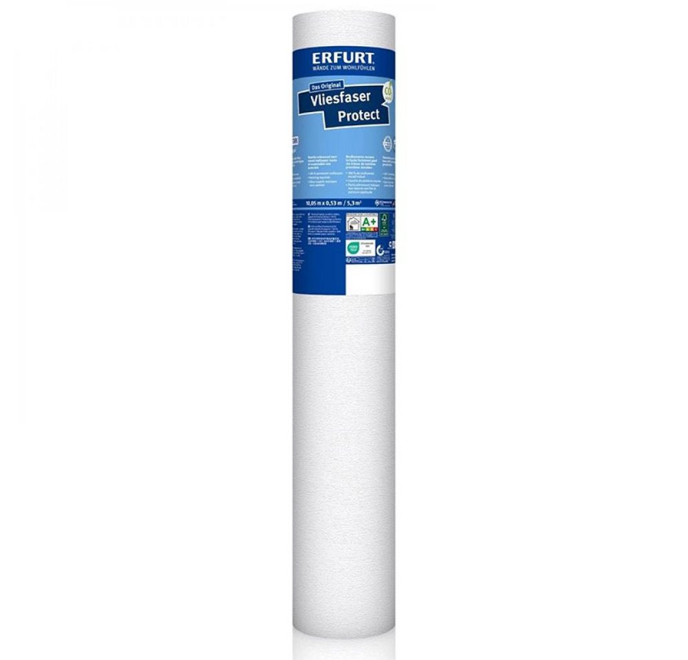 ERFURT Papiertapete Erfurt Vliesfaser Tapete Protect 214 weiß 10,05 x 53 cm überstrichba von ERFURT