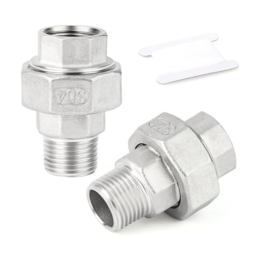 ERGAOBOY 1 PCS 304 Edelstahl Verschraubung,3/4" BSP Außengewinde x 3/4" BSP Innengewinde Rohrverschraubung für Wasser/Öl/Gas ERGAOBOY 1 PCS 304 Edelstahl Verschraubung,3/4" BSP Außengewinde x 3/4" BSP Innengewinde Rohrverschraubung für Wasser/Öl/Gas von ERGAOBOY