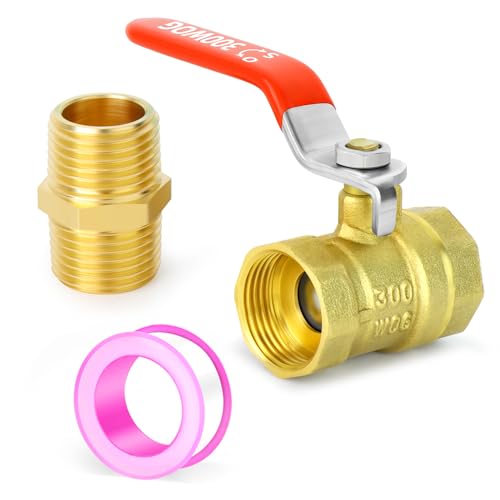 ERGAOBOY 1 Stück 1" Innengewinde bis 1" Innengewinde BSP Messing Kugelhahn mit Messing Hex Nippel Rohrverschraubung ERGAOBOY 1 Stück 1" Innengewinde bis 1" Innengewinde BSP Messing Kugelhahn mit Messing Hex Nippel Rohrverschraubung von ERGAOBOY