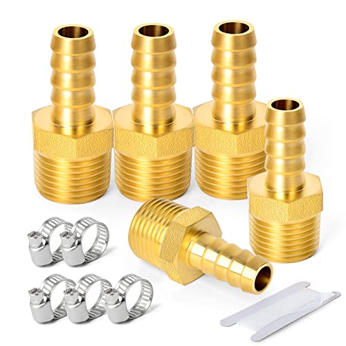 ERGAOBOY 5 STK 12mm OD Barb auf 1/2" BSP Stecker, Messing Schlauchtülle Kompressionsfittings ERGAOBOY 5 STK 12mm OD Barb auf 1/2" BSP Stecker, Messing Schlauchtülle Kompressionsfittings von ERGAOBOY