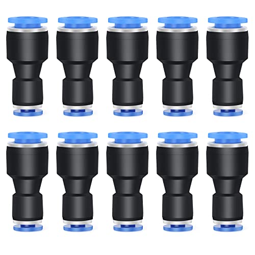 ERGAOBOY 10 Stk 8 mm Außendurchmesser x 4 mm Außendurchmesser Push to Connect Gerade Reduzierstk zum Anschließen von Fittings, pneumatisches Verbindungsrohr Reduzierstk von ERGAOBOY
