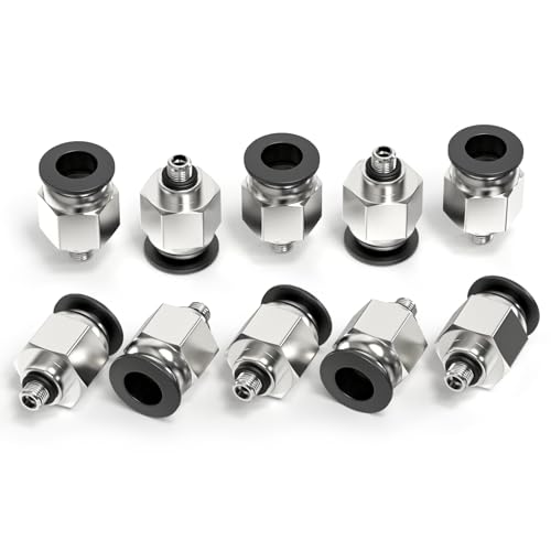 ERGAOBOY 10 Stück Außengewinde gerade 4MM Rohr OD X M5 BSP UNF4-M5 Push to Connect Armaturen, Air Push Connect Werkzeug Pneumatik Schlauch Armaturen ERGAOBOY 10 Stück Außengewinde gerade 4MM Rohr OD X M5 BSP UNF4-M5 Push to Connect Armaturen, Air Push Connect Werkzeug Pneumatik Schlauch Armaturen von ERGAOBOY