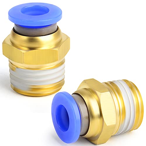 ERGAOBOY 2 Stück 4 mm Rohr AD x 1/4 BSP Außengewinde gerade Push to Connect Armaturen (PC4-02) von ERGAOBOY
