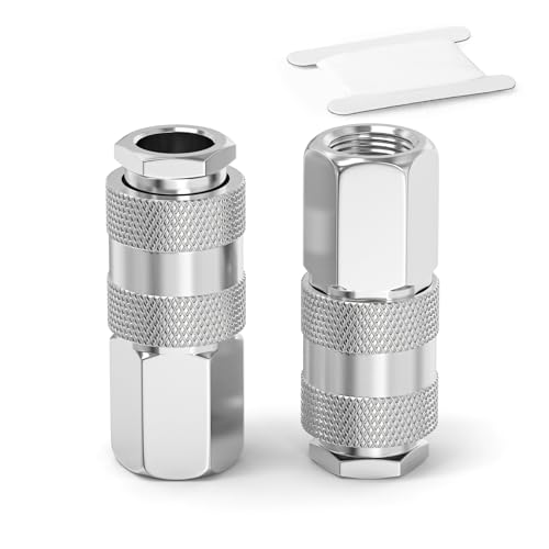 ERGAOBOY 2 Stück 1/2" BSP Innengewinde Luftschlauchverschraubungen, Luftleitung Schnellkupplung für die Industrie, Pneumatischer Kompressor Schlauch Reparatursatz von ERGAOBOY