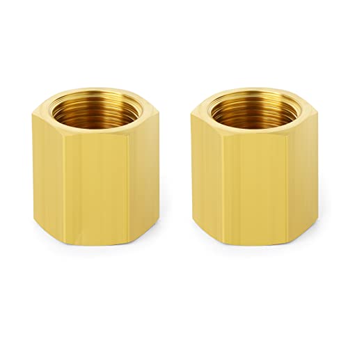ERGAOBOY 2 Stück 1/2" BSP Messing Innensechskant Rohrkupplung, passend für Rohrverbindung ERGAOBOY 2 Stück 1/2" BSP Messing Innensechskant Rohrkupplung, passend für Rohrverbindung von ERGAOBOY