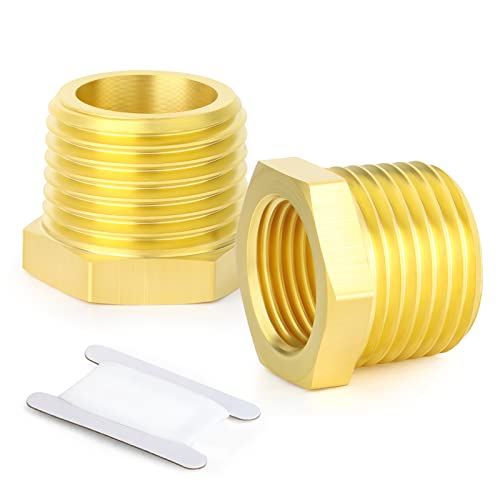 ERGAOBOY 2 Stück 1/8" BSP Innengewinde auf 1/4" BSP Außengewinde Messing Reduzierstück Sechskantbuchse Gewinderohrverschraubung ERGAOBOY 2 Stück 1/8" BSP Innengewinde auf 1/4" BSP Außengewinde Messing Reduzierstück Sechskantbuchse Gewinderohrverschraubung von ERGAOBOY