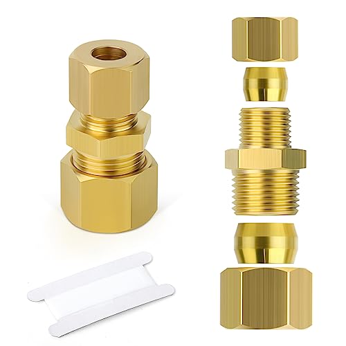 ERGAOBOY 2 Stück 4mm OD x 6mm OD Messing Reduktion Kompression Rohrverschraubung, Heay Duty Messing Kompression Fitting ERGAOBOY 2 Stück 4mm OD x 6mm OD Messing Reduktion Kompression Rohrverschraubung, Heay Duty Messing Kompression Fitting von ERGAOBOY