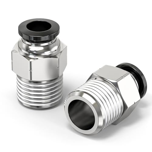 ERGAOBOY 2 Stück Außengewinde gerade 10MM Rohr OD x 3/8" BSP Gewinde Push to Connect Armaturen, Air Push Connect Werkzeug Pneumatik Schlauch Armaturen ERGAOBOY 2 Stück Außengewinde gerade 10MM Rohr OD x 3/8" BSP Gewinde Push to Connect Armaturen, Air Push Connect Werkzeug Pneumatik Schlauch Armaturen von ERGAOBOY