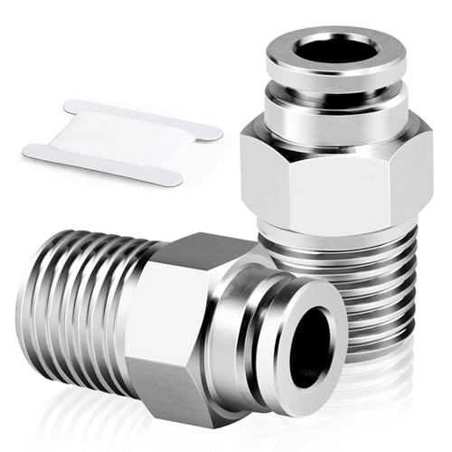ERGAOBOY 2 Stück Teilige Pneumatik-Insert-Fitting, 10 MM Schlauch-Außendurchmesser x 1/4" BSP konisches Außengewinde, Steckverbindung aus Edelstahl 304 ERGAOBOY 2 Stück Teilige Pneumatik-Insert-Fitting, 10 MM Schlauch-Außendurchmesser x 1/4" BSP konisches Außengewinde, Steckverbindung aus Edelstahl 304 von ERGAOBOY
