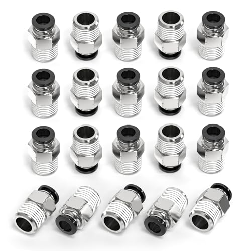 ERGAOBOY 20 Stück Außengewinde gerade 12MM Rohr OD x 1/2" BSP Gewinde Push to Connect Armaturen, Air Push Connect Werkzeug Pneumatik Schlauch Armaturen ERGAOBOY 20 Stück Außengewinde gerade 12MM Rohr OD x 1/2" BSP Gewinde Push to Connect Armaturen, Air Push Connect Werkzeug Pneumatik Schlauch Armaturen von ERGAOBOY