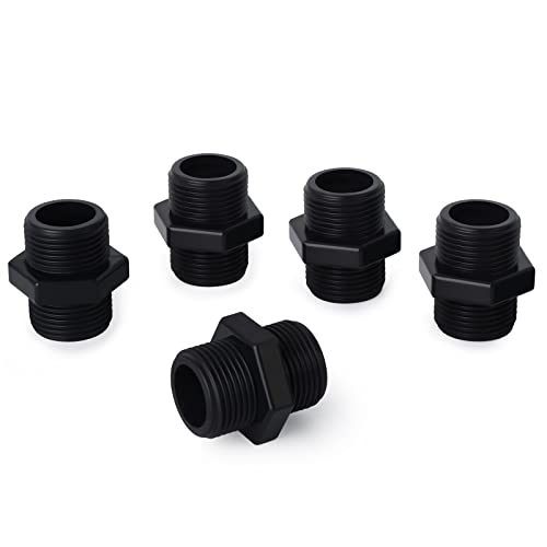 ERGAOBOY 5 Stk. 1/2" BSP Stecker auf Stecker, PVC Sechskantnippel Rohrfittings von ERGAOBOY