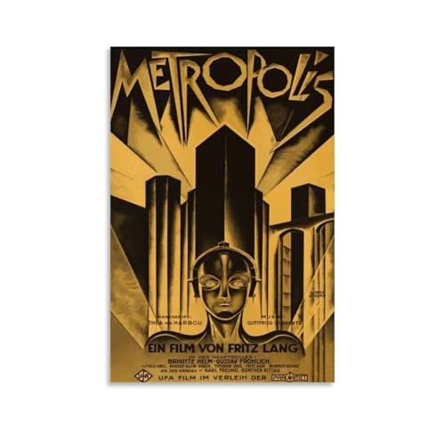 ERGDHbd Metropolis Filmposter auf Leinwand, Kunstdruck, ästhetisches Geschenk, 40 x 60 cm von ERGDHbd
