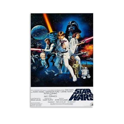 ERGDHbd Star Wars Episode IV – A New Hope klassisches Filmposter auf Leinwand, Kunstdrucke, ästhetische Geschenke, 50 x 75 cm von ERGDHbd