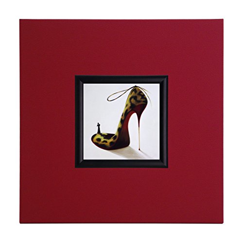 Mini Kunstdruck auf Papier (Poster) "High Heels - Wilde Leidenschaft", mit Rahmen aus Holz und rotem Eco-Leder, ohne Glas, 40x40x1.5 cm, ErgoPaul, IGP1946-E1-80CR10-40x40x1.5 von ERGO-PAUL