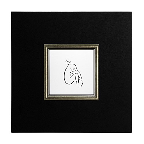 Mini Kunstdruck auf Papier (Poster) "Florence", mit Rahmen aus Holz und schwarzem Eco-Leder, ohne Glas, 40x40x1.5 cm, ErgoPaul, IGP2942-E1-80CZ2-40x40x1.5 von ERGO-PAUL