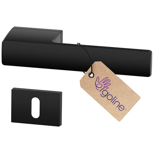 ERGO line MAGNUM Massives Design, Schwarz Türbeschlag, Türgriff für Zimmertüren, Rosettenlose Türgriffgarnituren, Schwarz Türklinke, Türdrücker ERGO line MAGNUM Massives Design, Schwarz Türbeschlag, Türgriff für Zimmertüren, Rosettenlose Türgriffgarnituren, Schwarz Türklinke, Türdrücker von ERGO line