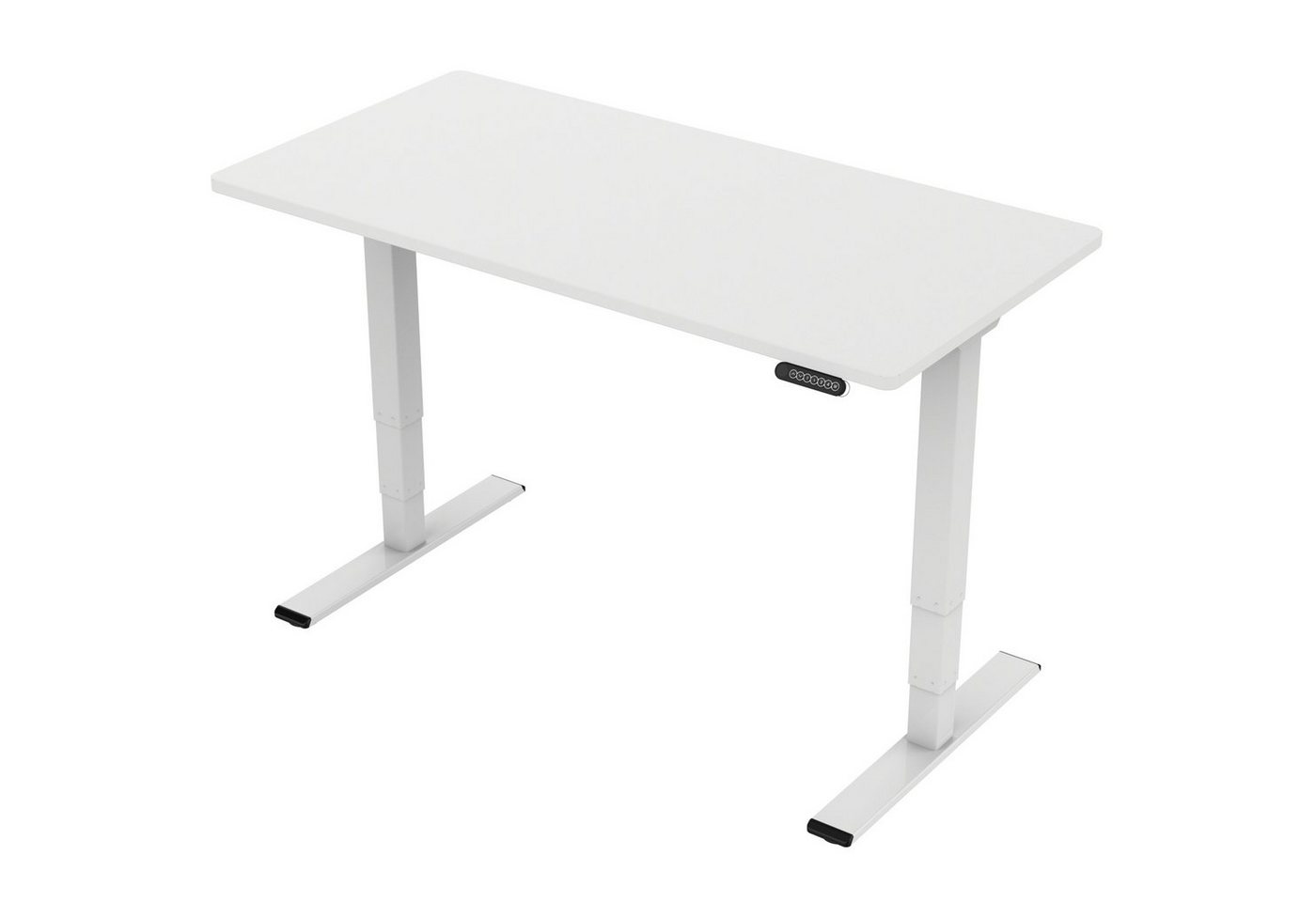 ERGOFINO Schreibtisch DT30T (höhenverstellbarer Schreibtisch 140x80 cm, 160x80 cm, 180x80 cm, 2 Motoren, elektrisch höhenverstellbares Tischgestell mit 3-Fach-Teleskop), Memory-Steuerung (Schwarz), DT30L mit Tischplatte von ERGOFINO