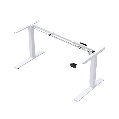 ERGOSPOT ES1P - Elektrisch stufenlos höhenverstellbarer Schreibtisch mit Memory-Funktion sowie einstellbaren Kollisionsschutz und Soft-Start/Stop 100kg belastbar Stabil leise von ERGOSPOT
