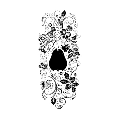 Blumenkunst Gravuraufkleber 30x70.3cm Rückstandslos entfernbar Schwarz Blumenkunst Gravuraufkleber 30x70.3cm Rückstandslos entfernbar Schwarz von ERGOU