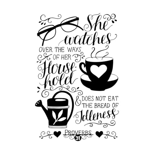 Handschrift mit Bibelversen, über die sie wacht Fein geschnitzte Aufkleber 36x55cm Tattoo-Kultur Schwarz Handschrift mit Bibelversen, über die sie wacht Fein geschnitzte Aufkleber 36x55cm Tattoo-Kultur Schwarz von ERGOU