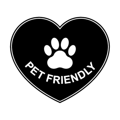 Haustierfreundliches Schild Animal Love Cafe Lounge Store Wandaufkleber 34x39.4cm Änderungen und Informationen möglich Schwarz Haustierfreundliches Schild Animal Love Cafe Lounge Store Wandaufkleber 34x39.4cm Änderungen und Informationen möglich Schwarz von ERGOU