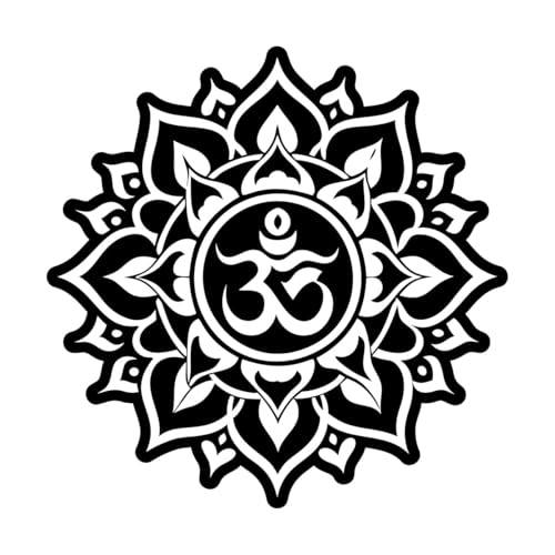 Hindu-Symbol Vinyl-Wandaufkleber 42x42.1cm Selbstklebend Schwarz von ERGOU